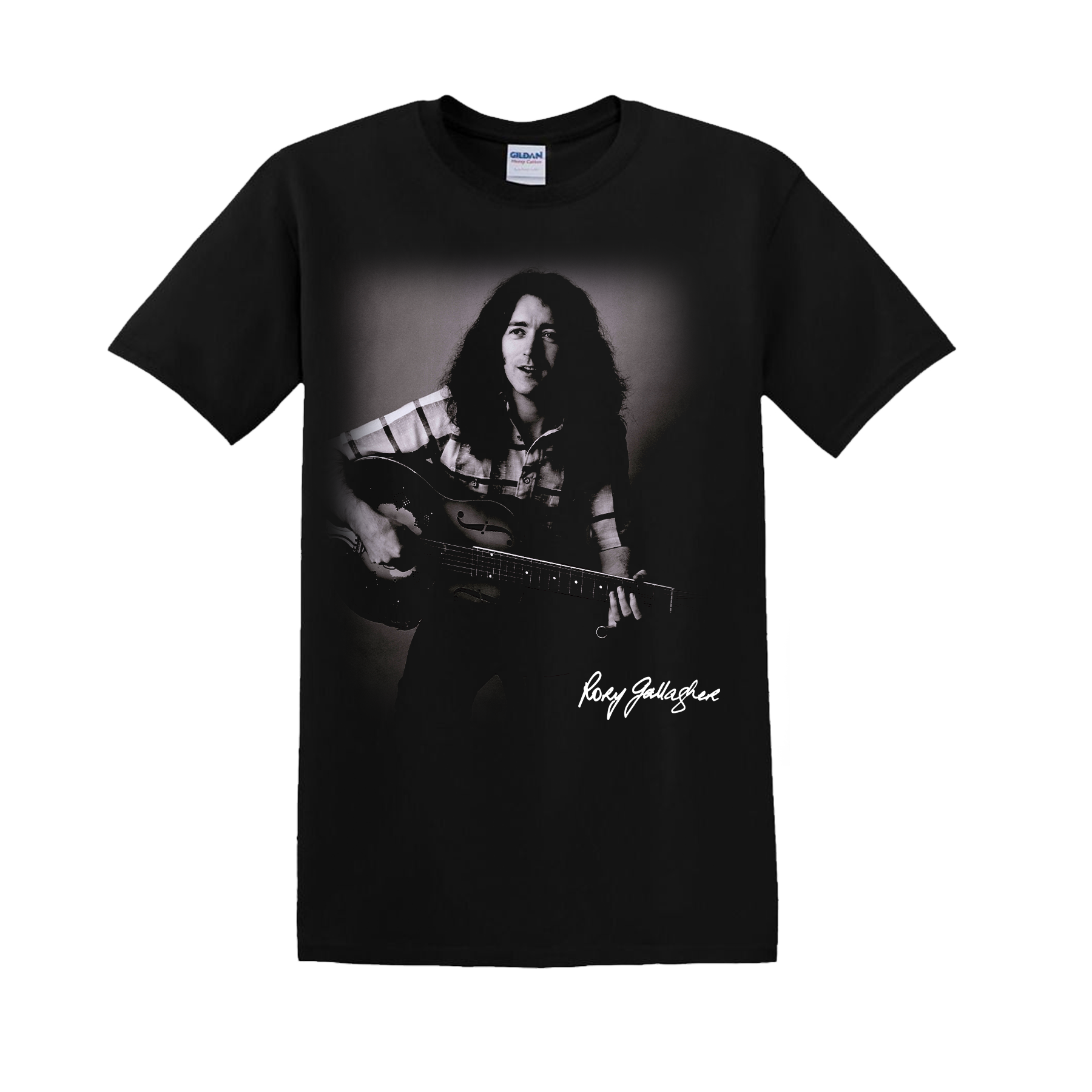 Rory Gallagher - Official Rory Gallagher portrait tee, based on 1977 photo by John Prew