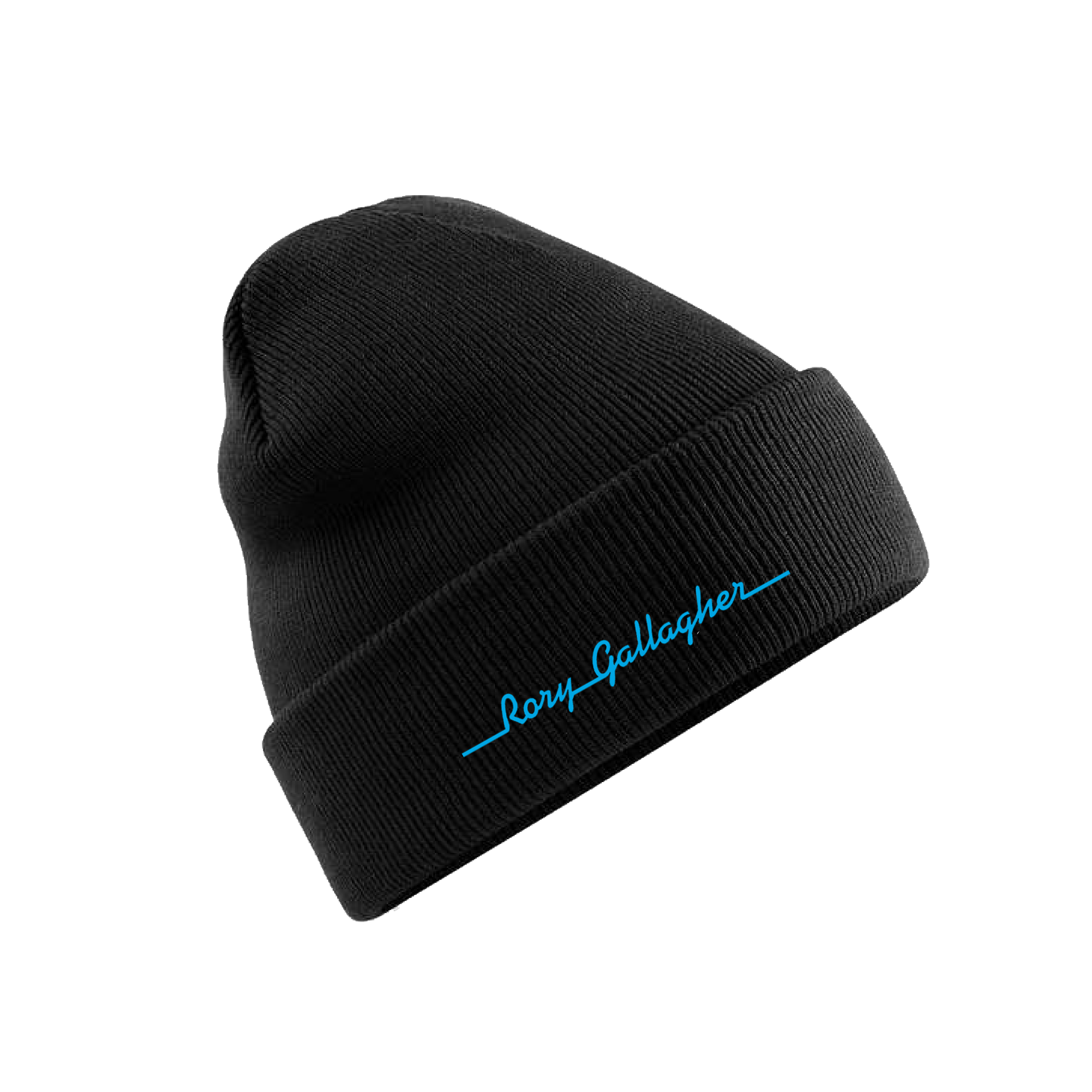 Rory Gallagher - Rory Gallagher - Official Beanie with electric blue 'Stage Struck' era font
